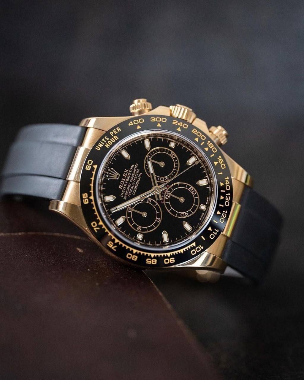 Rolex Daytona Cosmograph Premium Men's Watch | Oysterflex Strap & Black Bezel