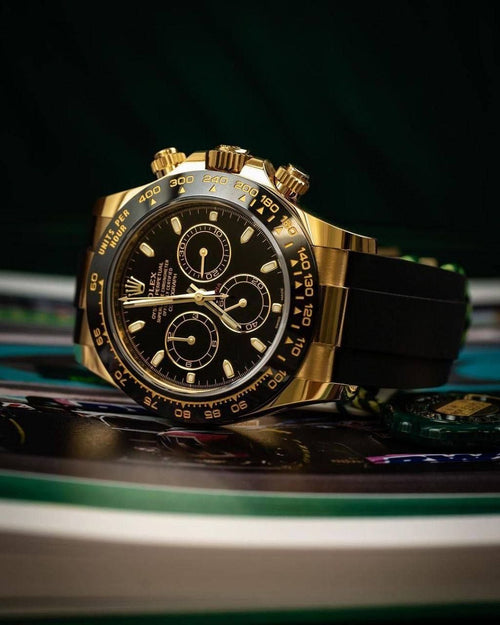 Rolex Daytona Cosmograph Premium Men's Watch | Oysterflex Strap & Black Bezel