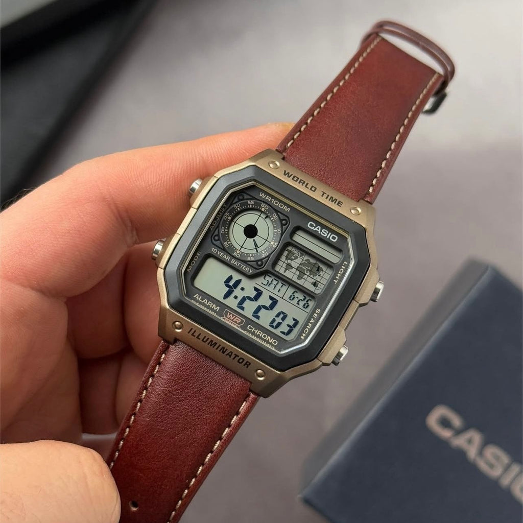 Casio Illuminator Multifunctional Digital Watch | Gadget-Inspired Design