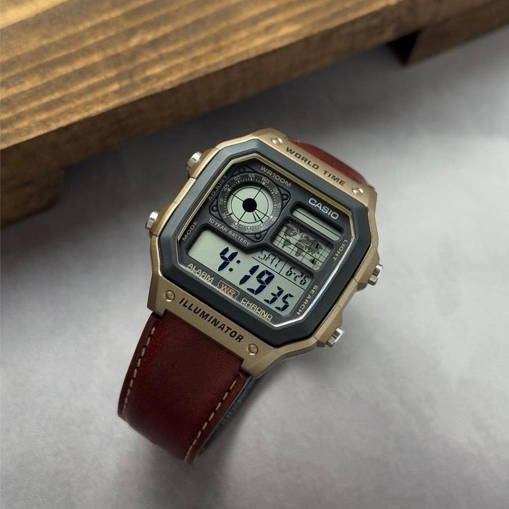 Casio Illuminator Multifunctional Digital Watch | Gadget-Inspired Design
