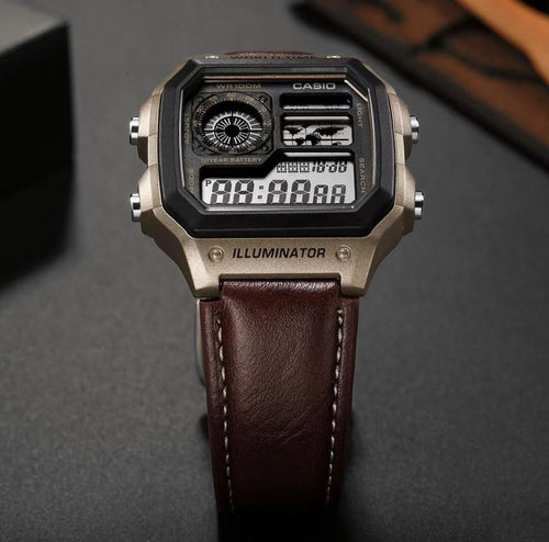 Casio Illuminator Multifunctional Digital Watch | Gadget-Inspired Design