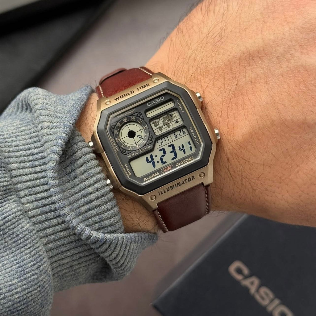 Casio Illuminator Multifunctional Digital Watch | Gadget-Inspired Design