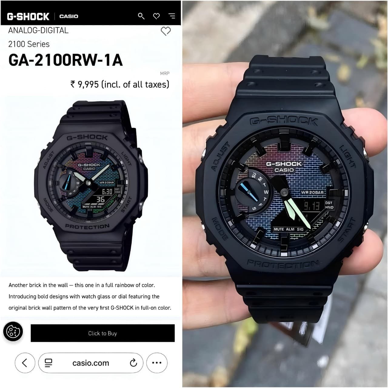 G-Shock GA-2100 Premium Unisex Watch | "CasiOak" Fibre Body & AutoLight